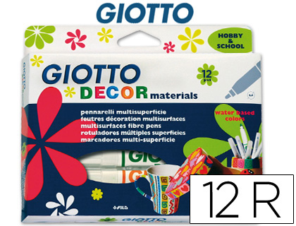 12 rotuladores Giotto Decor Materials
